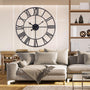 ACCSHINE Wanduhr Gross 60 cm, römische Ziffern, lautlos, Metall – analoge Zeitanzeige zur Wandmontage
