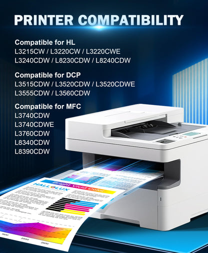 TN248XL MFC-L3740CDW TN 248 Toner Kompatibel für Brother MFC-L3740CDW Toner MFC-L3760CDW für Brother TN248 Toner Original TN-248 XL TN-248 DCP-L3560CDW DCP-L3520CDW HL-L3240CDW HL-L3220CWE (4er-Pack)