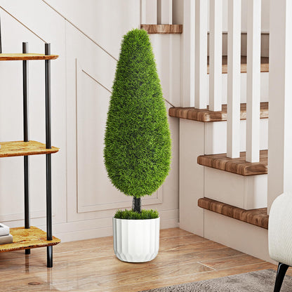HOMCOM 2er-Set Zypressen Kunstbaum 90cm UV-Schutz