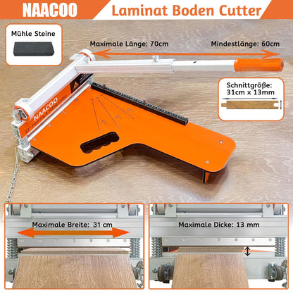 Laminat- & Vinylschneider 310mm – Bodenwerkzeug mit Rädern