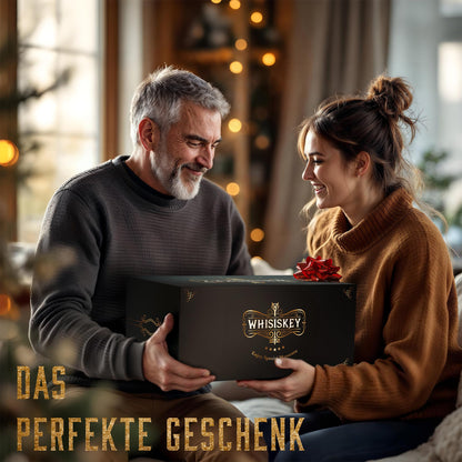 WHISISKEY Whisky Karaffe Set Explorer 4 mit Globus-Dekanter 900 ml
