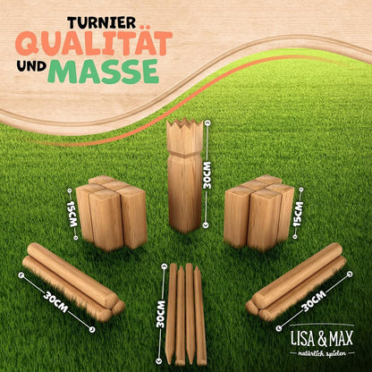 Wikinger Kubb Schweden Schach - Original Turnier FSC-Holz