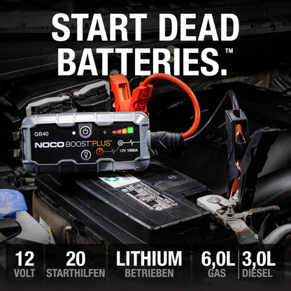NOCO Boost GB40 Tragbares Lithium Starthilfegerät - 1000A