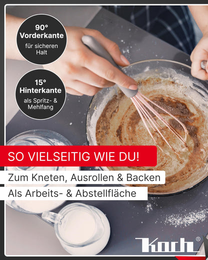 Koch Arbeitsplatte Edelstahl 50 x 40 cm, Schneidebrett & Knetbrett