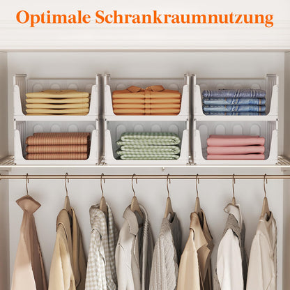 Lifewit Aufbewahrungsbox 8er-Set, stapelbar, ausziehbar, 42 cm tief