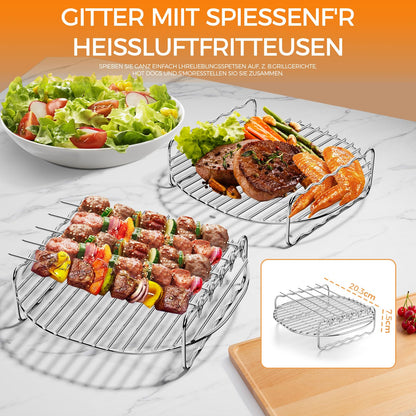 Zorenlepo Airfryer Zubehör Set 15-teilig für Philips XXL & Ninja