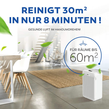 Balter LR-02 Luftreiniger – HEPA H13, Weiss für Allergiker