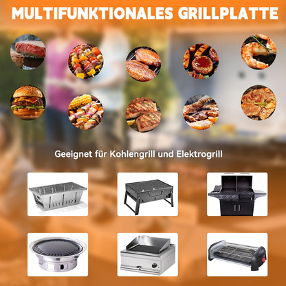 Camxon Universelle Edelstahl Plancha Grillplatte – 40.5x31cm