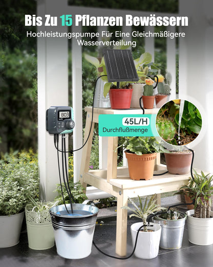 RAINPOINT Solar Bewässerungssystem 15P, automatische Tropfbewässerung