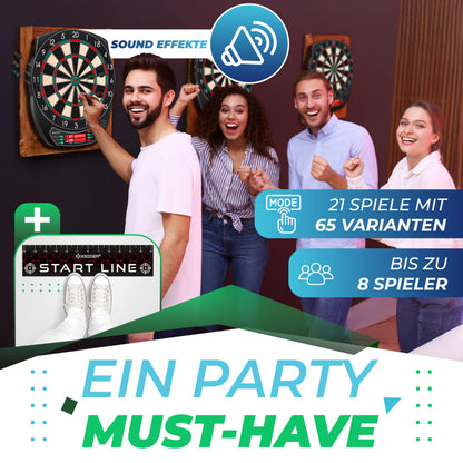 KESSER Elektronische Dartscheibe Profi Set - 1-8 Spieler