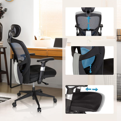 hjh OFFICE Venus Base Profi Bürostuhl Stoff/Netz Blau 657110