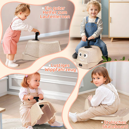 MAMIZO 5 in 1 Rutschauto ab 1 Jahr, Lauflernwagen, bis 20 kg, Beige