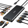 HODO Dockingstation USB C 14-in-1, Triple Display, HDMI, DisplayPort für zwei Monitore