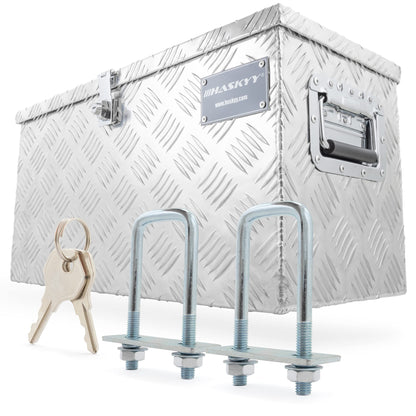 Aluminium Transportbox Truckbox Werkzeugkasten – 615x265x300 mm, Aluminiumbox zur Lagerung von Werkzeug in Fahrzeugen.