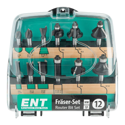 ENT 09012 Hartmetall Fräser Set 12-tlg. – Schaft 8mm