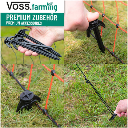 VOSS.farming farmNET Hühnernetz Elektronetz 25 m, 112 cm, orange