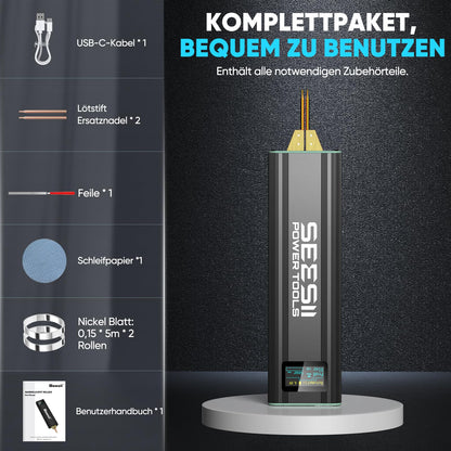 Seesii SE209 Punktschweissgerät für Akkus, 80 Gänge, mit Akku