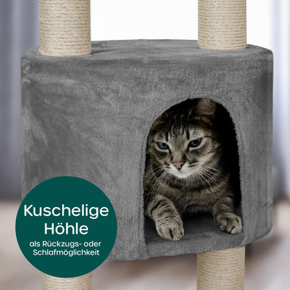 HAPPYPET SAM Kratzbaum deckenhoch – XXL Grau 260 cm