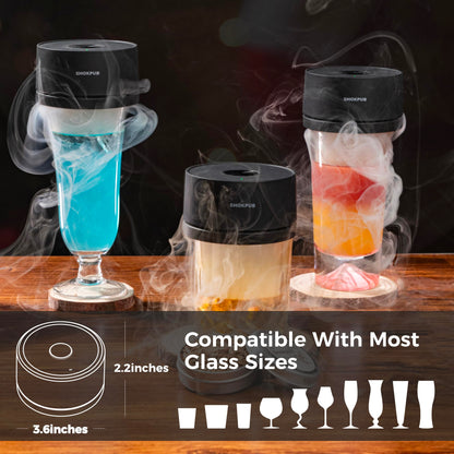 Smokpub Elektrisches Whisky Smoker Set mit 6 Holzspänen und Zünder