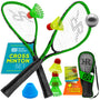 Rush Racket Speed Badminton Set RS3 Crossminton Set Grün mit zwei Schlägern und Federbällen