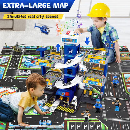 FORMIZON 5 Stockwerke Parkhaus Feuerwehr Polizei – Blau