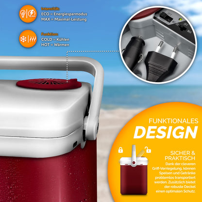 tillvex Mini-Kühlschrank 32L elektrisch Auto/Camping – Rot