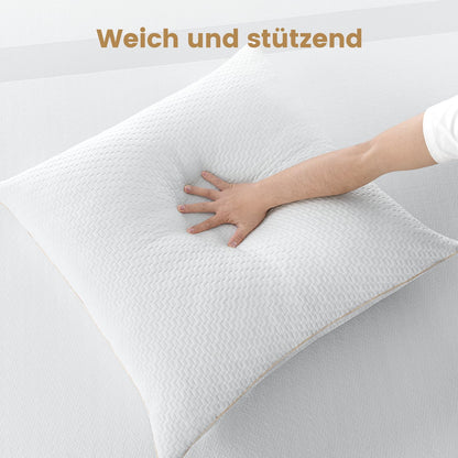 BedStory Kopfkissen 80x80 2er Set Bambus Mikrofaser