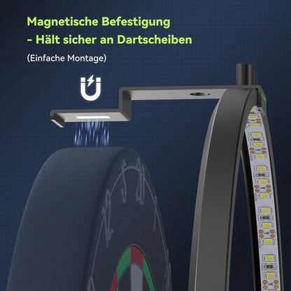 STASUN LED Dartscheiben-Beleuchtung 360° Lichtring 12W dimmbar
