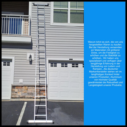 WORHAN Mehrzweckleiter KS6.7 - Anlege Stehleiter 6.7m