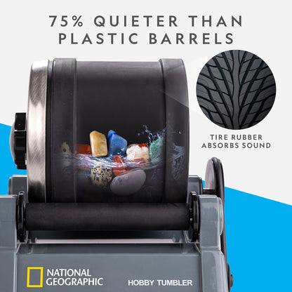 NATIONAL GEOGRAPHIC Steintrommel Komplett-Set mit Edelsteinen