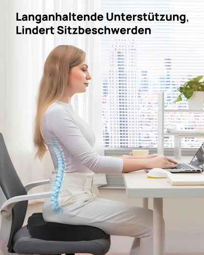 Feagar Sitzkissen – orthopädischer Sitzring mit Memory-Schaum