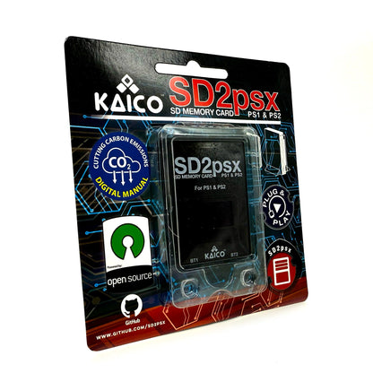 Kaico PSxMemCard Gen 2 Speicherkarte für PS1 & PS2 mit 8 GB microSD