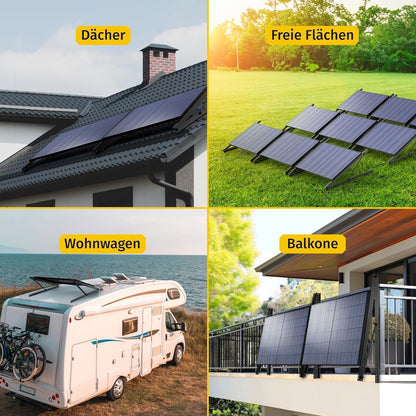 Avoltik Solarpanel Halterung 2er Set aus Aluminium, 0-90°, bis 114 cm