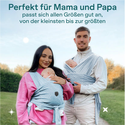 Koala Babycare Tragetuch Baby Neugeborene bis 9 kg, blau