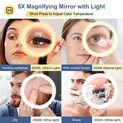 STARLEAD LED Badspiegel 120x70cm - Dimmbar, Vergrösserung, Entfoggen