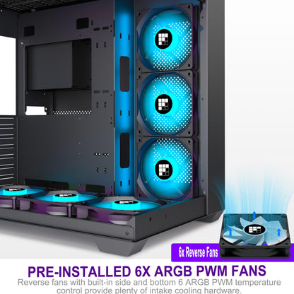 FOIFKIN F600 ATX Gaming PC Gehäuse Mid-Tower - Schwarz