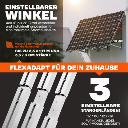 SolarFuture Balkonkraftwerk Halterung – Flexible Balkonmontage