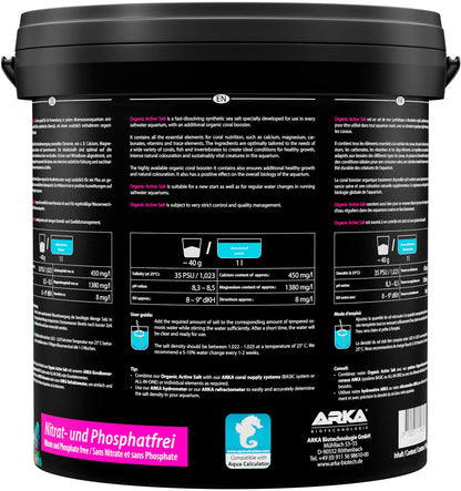 ARKA Organic Active Salt Meersalz 10 kg für Riffaquarien