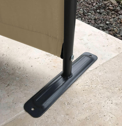 QUICK STAR Paravent 4-teilig, Sichtschutz 220 x 165 cm, Beige