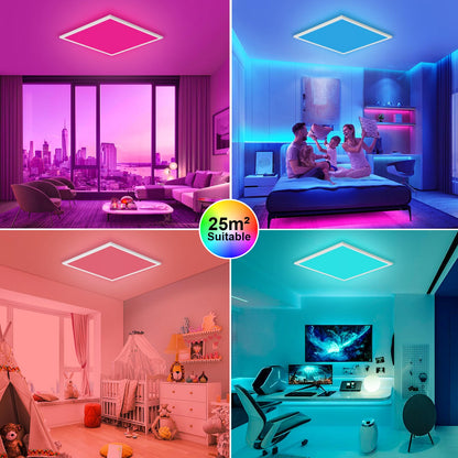 Oraymin LED Panel Deckenleuchte - RGB Dimmbar 45x45 cm