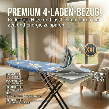 Vieira Home Maxi Light Bügelbrett für Dampfbügelstation 130 x 48 cm