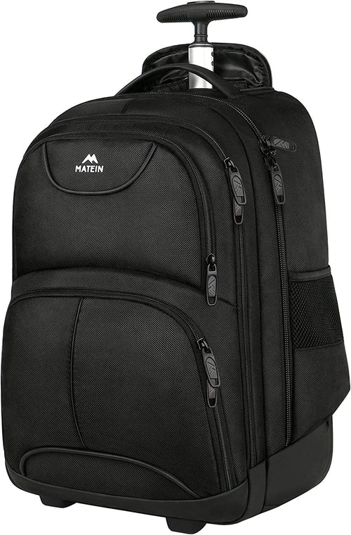 MATEIN Rollen-Rucksack 18 Zoll Laptopfach – Schwarz