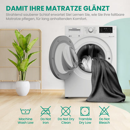 Goliez Klappmatratze Schaumstoff Grau Einzel 195x80x10cm