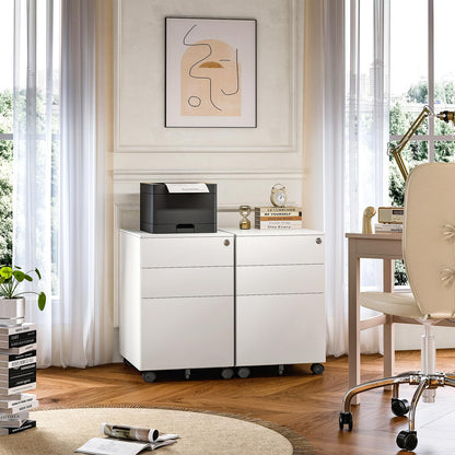 Rollcontainer Büro Aktenschrank – 3 Schubladen abschliessbar