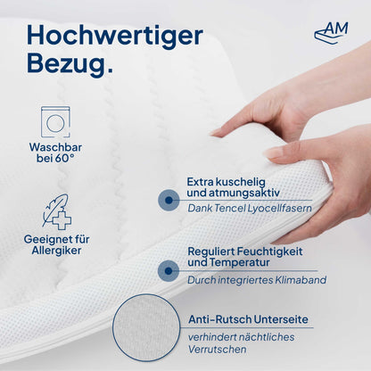 Premium Gelschaum Topper 180x200 cm Matratzenauflage - RG 50