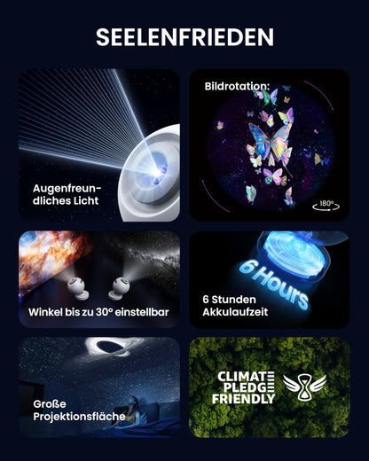 POCOCO Sternenhimmel Projektor – LED Galaxy Nachtlicht mit Timer