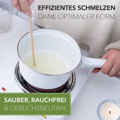 BwLights Paraffinwachs Granulat zum Kerzen giessen – 10kg Weiss