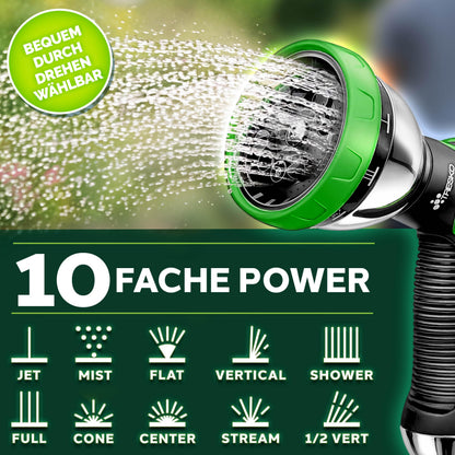 TRESKO Flexibler Gartenschlauch 30 m mit Messing-Verschraubungen