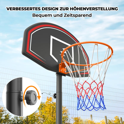 YOLEO Kinder Basketballständer Outdoor - Höhenverstellbar mit Rollen