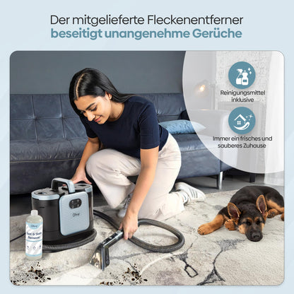 Olvy Teppichreiniger PRO – Polsterreiniger und Nasssauger mit Dampf